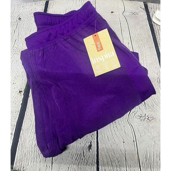 Inspire Pants - Inspira Flex‎ Scrub Pants Women's Sz. S New w/tags side pockets cuffed legs